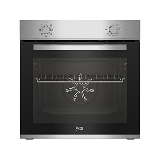 Beko BBIE12000X b100 Einbaubackofen, 66 l Volumen des Garraums, Multifunktionsofen mit 5 Heizarten, AeroPerfect, SteamShine+ Reinigung, Halogenbeleuchtung, SteamShine, Edelstahl von Beko