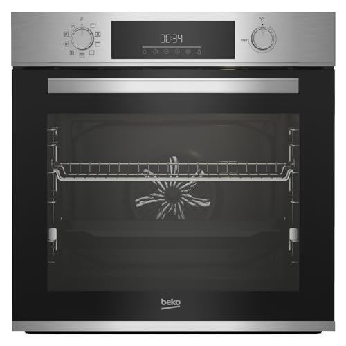 Beko BBIM12300XMPEF Einbau-Backofen, Multifunktionsofen, 72 l Volumen, 10 Funktionen, FlexiCrisp für kontrolliertes Nachbräunen, Pyrolyse, versenkbare Knebel, Cool Door, Edelstahl/Schwarz Beko BBIM12300XMPEF Einbau-Backofen, Multifunktionsofen, 72 l Volumen, 10 Funktionen, FlexiCrisp für kontrolliertes Nachbräunen, Pyrolyse, versenkbare Knebel, Cool Door, Edelstahl/Schwarz von Beko