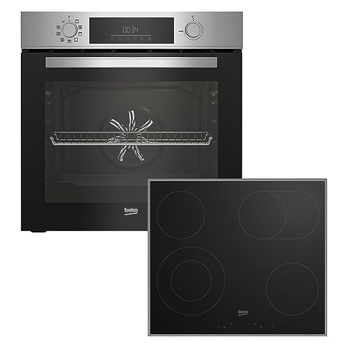 Beko BBSE1132T0XFP Einbau-Backofen-Set mit autarkem Glaskeramik-Kochfeld, 66 l Garraum-Volumen, AeroPerfect, 9 Heizarten, pyrolytische Selbstreinigung, 4 Kochzonen, Schwarz/Edelstahl Beko BBSE1132T0XFP Einbau-Backofen-Set mit autarkem Glaskeramik-Kochfeld, 66 l Garraum-Volumen, AeroPerfect, 9 Heizarten, pyrolytische Selbstreinigung, 4 Kochzonen, Schwarz/Edelstahl von Beko