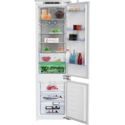 Beko BCNA306E4FN bPRO 500 integrierbare Kühl-/Gefrierkombination, vollintegrierbar, 284 l Gesamt, 215 l Kühlen, 69 l Gefrieren, NoFrost, HarvestFresh, innenliegendes LED Display von Beko
