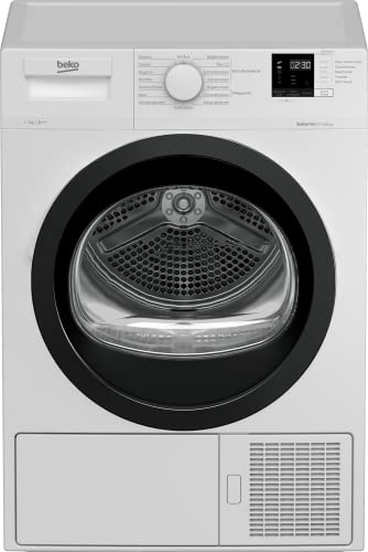 Beko DHC742GXS b300 Wärmepumpentrockner, Frontlader, 7 kg Beladungskapazität, nur 50,8 cm tief, 15 Programme, Sonsortrocknung, Knitterschutz, Allergikergeeignet, Säulenfähig, Schontrommel, Weiß von Beko