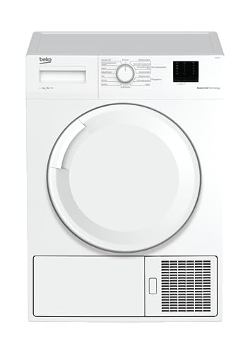 Beko DS7511PA b100 Wärmepumpentrockner, 7 kg, LED-Display, Aquawave Shcontrommel, 34 cm XL-Einfüllöffnung, Startzeitvorwahl, Kindersicherung, Knitterschutz, Weiß von Beko