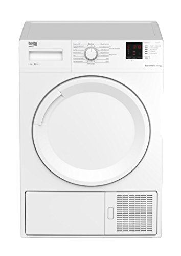 Beko DS7512PA b100 Wärmepumpentrockner 7 kg, Kombinierter Filtermechanismus, Elektronische Feuchtemessung, Express 30' Programm, Keine Farbverwaschung, Sanftes Trocknen, 15 Programme, Weiß von Beko