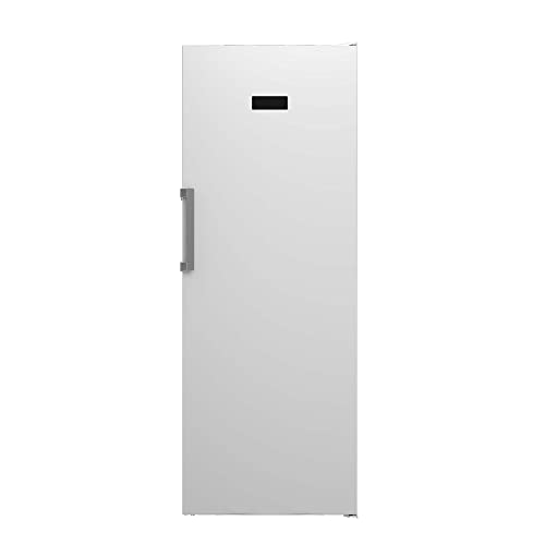Beko RFNE448E45W Gefrierschrank, 404 l Nettovolumen, No Frost, Schnellgefrierfunktion, Multifunktionsdisplay, 6 Gefrierschubladen + 2 Fächer, 38 dB (A), in unbeheizten Räumen nutzbar, Weiß von Beko