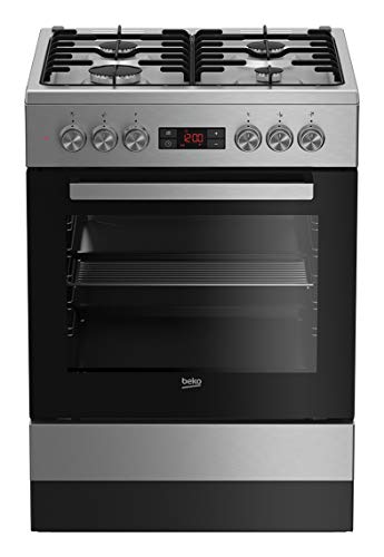 Beko Standherd mit Gaskochfeld 60cm Edelstahl elektro Backofen Grill Umluft Heißluft 3D Kochen Display freistehend eingestellt auf 20mBar NG/G Umrüstdüsen auf 30/50mBar LPG/G liegen bei Beko Standherd mit Gaskochfeld 60cm Edelstahl elektro Backofen Grill Umluft Heißluft 3D Kochen Display freistehend eingestellt auf 20mBar NG/G Umrüstdüsen auf 30/50mBar LPG/G liegen bei von Beko