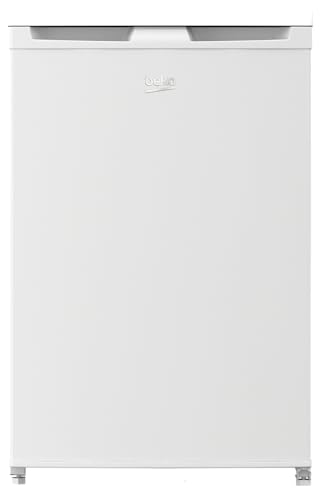 Beko TSE1424N b100 Tischkühlschrank, 128 l Gesamtrauminhalt, wechselbarer Türanschlag, gute Beleuchtung im Gerät, 37 dB, robuste Glasablagen, Weiß von Beko