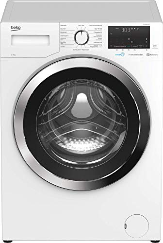 Beko WYA81643LE1 Waschmaschine/weißes LC-Display mit Startzeitvorwahl 0-24 h/Restzeitanzeige und Schleuderwahl/ 8 kg / Energieklasse C von Beko