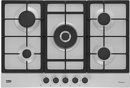 HIAW75225S Einbau-Gasherd mit 5 Brennern, Breite 75 cm von Beko