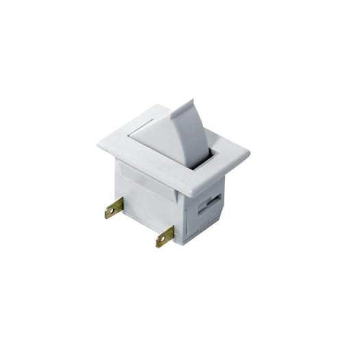 Beko Lichtschalter 4094880285, 2x Metallkontakte, 4,8 mm Faston-Steckplätze, Drucktaste, Druckschalter, EIN-AUS, Wandhalterung, 1 Stück von beko