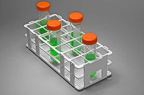 bel-art Produkte 18745–0004 drahtloses MagicLift-Test Tube Rack, für 25 Umdrehungen, Nickel MM Röhren, 21 Places, weiß von Bel-Art