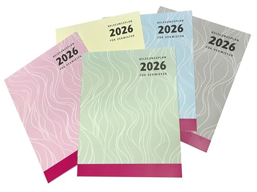 Zimmerbelegungsplan 2026 pink von Belegungsplan für Vermieter