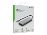 Belkin AVC008BTSGY, USB 3.2 Gen 1 (3.1 Gen 1) Type-C, 100 W, Schwarz, Grau, SD, HDMI, RJ-45, USB 3.2 Gen 1 (3.1 Gen 1) Type-A, USB 3.2 Gen 1 (3.1 Gen 1) Type-C, 117 mm von Belkin Components