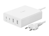 Belkin BOOST CHARGE GaN - Netzadapter - 108 Watt - 4 Ausgangsanschlüsse (2 x USB, 2 x USB-C) - weiß von Belkin Components