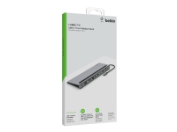 Belkin INC004BTSGY, Kabelgebunden, USB 3.2 Gen 1 (3.1 Gen 1) Type-C, 100 W, 3,5 mm, 1000 Mbit/s, Schwarz, Grau von Belkin Components