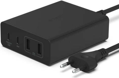 BELKIN 108W 4-PORT GAN CHARGER 2X USB-C 2X USB-A WITH 2M POWER (WCH010VFBK) von Belkin