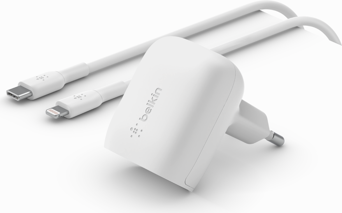 BELKIN 20W USB-C CHARGER WITH POWER DELIVERY AND PPS TECHNOLOG (WCA006VF1MWH-B5) von Belkin