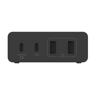 Belkin 108W 4-Port Ladegerät, 2x USB-C, 2x USB-A, schwarz, 2m Netzkabel von Belkin