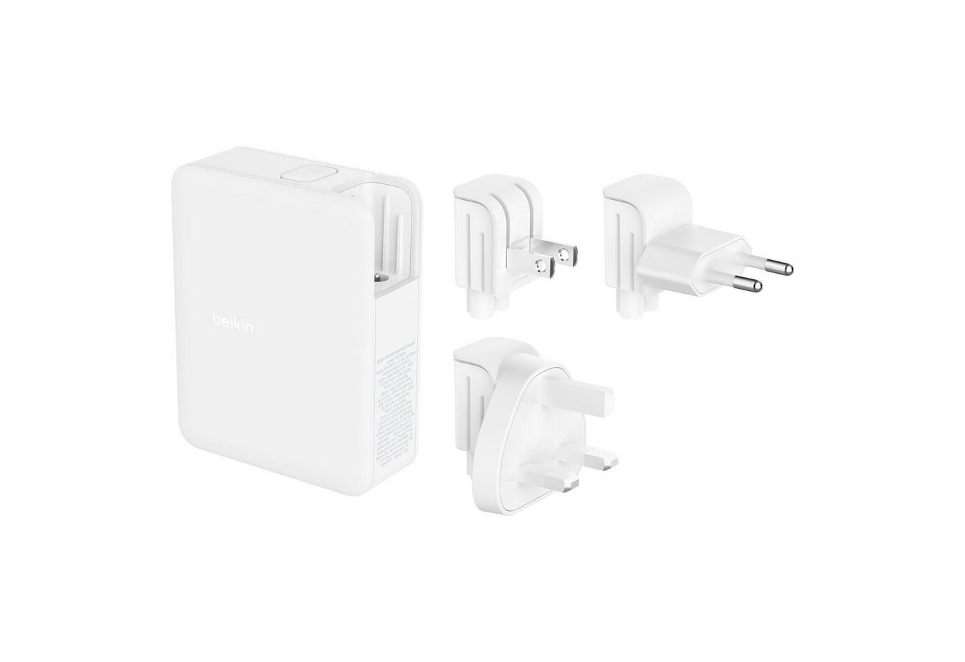 Belkin 140 Watt 4-Port GaN Ladegerät mit UK, EU, US Stecker USB-Ladegerät von Belkin