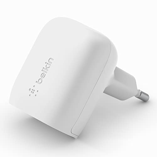 Belkin 20-W-USB-C Power Delivery Schnellladegerät, USB Ladegerät, zertifiziert für USB-C PD 3.1 PPS, kompaktes Format für iPhone 16, iPhone 15, Plus, Pro, Pro Max, iPad, Samsung Galaxy, Pixel Belkin 20-W-USB-C Power Delivery Schnellladegerät, USB Ladegerät, zertifiziert für USB-C PD 3.1 PPS, kompaktes Format für iPhone 16, iPhone 15, Plus, Pro, Pro Max, iPad, Samsung Galaxy, Pixel von Belkin