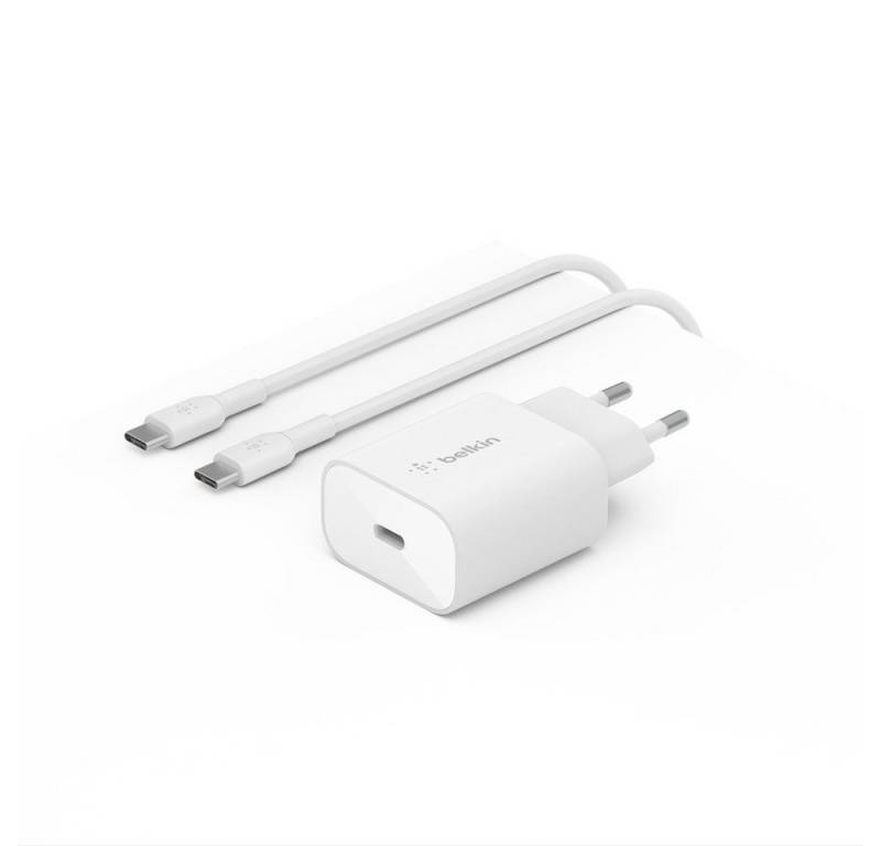 Belkin 25W USB-C Ladegerät PowerDelivery, inklusive 1m USB-C zu USB-C Kabel USB-Ladegerät (optimiert für Samsung) von Belkin