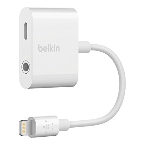 Belkin 3,5 mm Audio + Charge Rockstar (iPhone Aux-Adapter/iPhone-Ladeadapter), weiß von Belkin