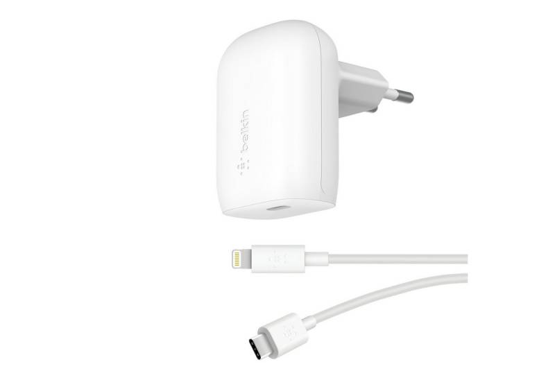 Belkin 30W USB-C Ladegerät PD und PPS inkl. Lightning Kabel 1m USB-Ladegerät von Belkin