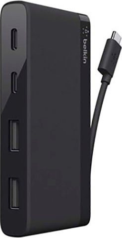 Belkin 4-Port USB-C Travel Hub (2x USB A, 2x USB C) USB-Adapter von Belkin