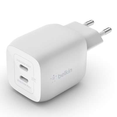 Belkin 45W Dual USB-C Ladegerät, Power Deliver, PPS, weiß, universal von Belkin