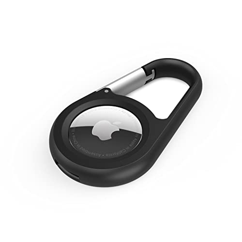 Belkin AirTag Hülle mit Karabinerhaken, Secure Holder Schutzhülle für Air Tag, Accessoire mit Kratzschutz, (Schwarz) von Belkin