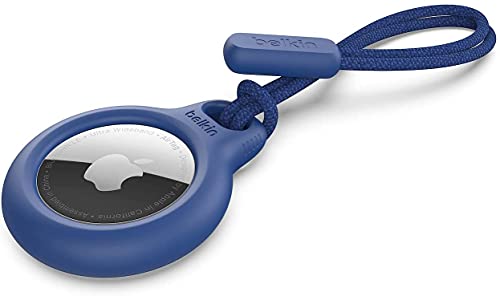 Belkin AirTag Hülle mit Schlaufe (Secure Holder Schutzhülle für Air Tag, Accessoire mit Kratzschutz) – Blau von Belkin