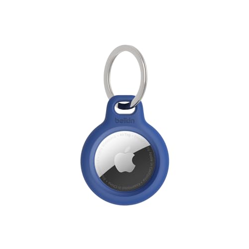 Belkin AirTag Hülle mit Schlüsselanhänger (Secure Holder Schutzhülle für Air Tag, Accessoire mit Kratzschutz) – Blau von Belkin