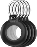Belkin - Tasche für Airtag - Schlüsselanhänger - Kunststoff - Schwarz (Packung mit 4) - für Apple AirTag (MSC015BTBK) von Belkin