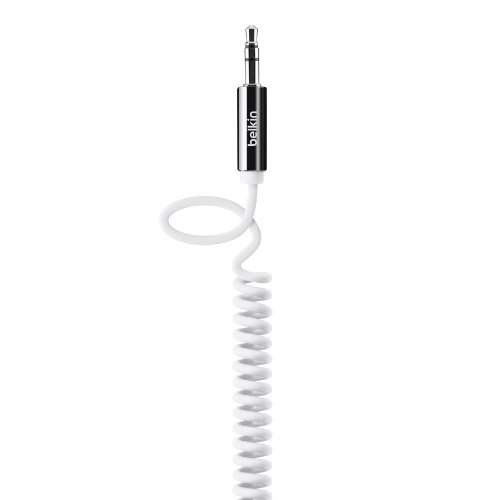 Belkin Audio-Kabel, 3.5mm Klinke, 1.80m, Metallstecker, Spiral, MIXit, Weiß von Belkin