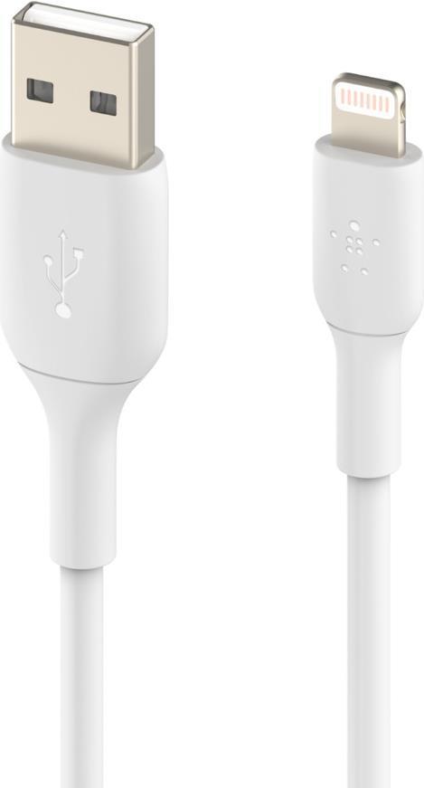 Belkin BOOST CHARGE - Lightning-Kabel - Lightning (M) bis USB (M) - 2 m - weiß - für Apple 10.5  iPad Pro, 12.9  iPad Pro (2nd generation), iPhone 11, 11 Pro, 11 Pro Max, 8, XR, XS, XS Max von Belkin