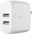 Belkin BOOST CHARGE - Netzteil - 24 Watt - QC 3.0 - 2 Ausgabeanschlussstellen (USB) - weiß (WCB002VFWH) von Belkin