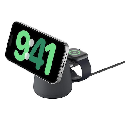 Belkin BOOST CHARGE PRO 2in1 Ladedock mit MagSafe 15 Watt dunkelgrau Belkin BOOST CHARGE PRO 2in1 Ladedock mit MagSafe 15 Watt dunkelgrau von Belkin