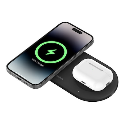 Belkin BOOST CHARGE PRO 2in1 Ladepad Qi2 15 Watt kabellos magnetisch USB-C Kabel u. Netzteil schwarz Belkin BOOST CHARGE PRO 2in1 Ladepad Qi2 15 Watt kabellos magnetisch USB-C Kabel u. Netzteil schwarz von Belkin