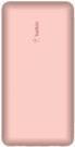 Belkin BOOST CHARGE - Powerbank - 20000 mAh - 15 Watt - 3 Ausgabeanschlussstellen (2 x USB, 24 pin USB-C) - auf Kabel: USB, USB-C - Rosegold von Belkin