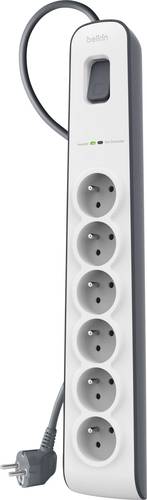 Belkin BSV603ca2M Überspannungsschutz-Steckdosenleiste 6fach Weiß, Grau FR-Stecker 1St. von Belkin