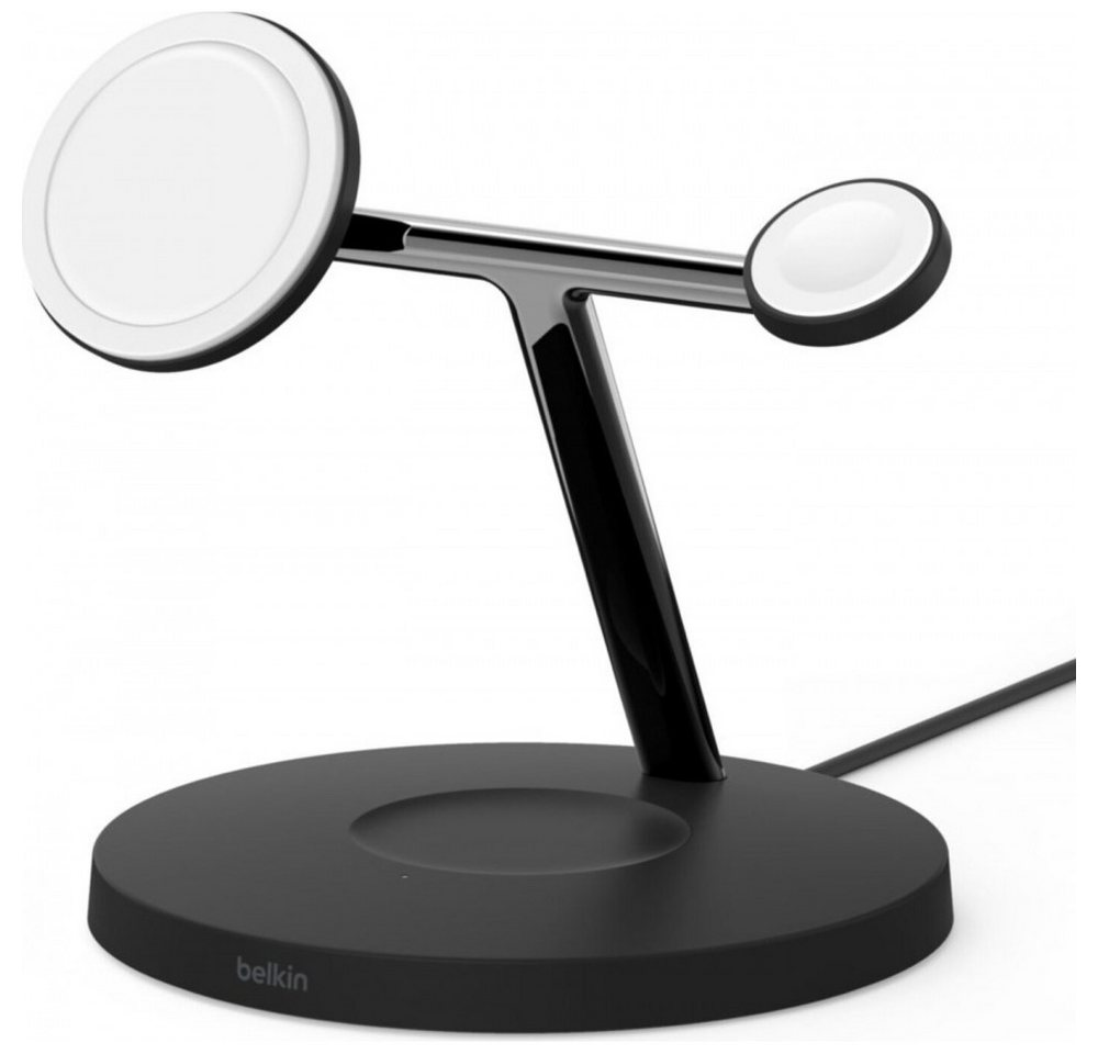 Belkin Belkin 3-in-1 Ladegerät mit MagSafe schwarz Zubehör Handy-Netzteile (3-in-1 Ladegerät mit MagSafe und schnellem Laden) von Belkin