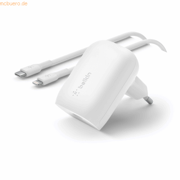 Belkin Belkin 30W USB-C Ladegerät PD und PPS inkl. Lightning Kabel 1m Belkin Belkin 30W USB-C Ladegerät PD und PPS inkl. Lightning Kabel 1m von Belkin