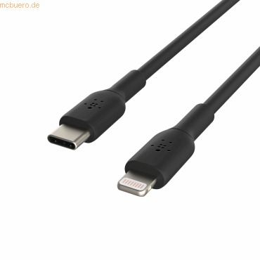 Belkin Belkin BOOST CHARGE Lightning auf USB-C Kabel, 2m, schwarz von Belkin