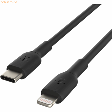 Belkin Belkin BOOST CHARGE Lightning auf USB-C Kabel, 2m, schwarz von Belkin