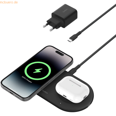 Belkin Belkin BOOST CHARGE PRO 2in1 Ladepad Qi2 15 Watt, schwarz von Belkin