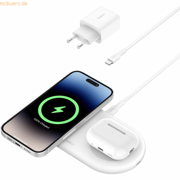 Belkin Belkin BOOST CHARGE PRO 2in1 Ladepad Qi2 15 Watt, weiss von Belkin