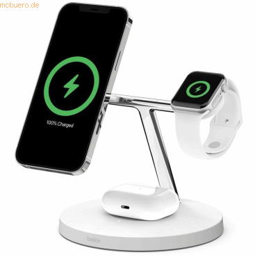 Belkin Belkin BOOST CHARGE PRO 3-in-1 Wireless Charger Qi2 15W, white Belkin Belkin BOOST CHARGE PRO 3-in-1 Wireless Charger Qi2 15W, white von Belkin