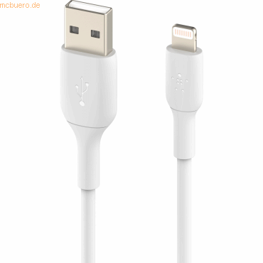 Belkin Belkin Lightning Lade/Sync Kabel PVC mfi zertifiziert 2m weiß Belkin Belkin Lightning Lade/Sync Kabel PVC mfi zertifiziert 2m weiß von Belkin