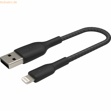 Belkin Belkin Lightning Lade/Sync Kabel ummantelt mfi 15cm schwarz von Belkin