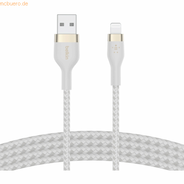 Belkin Belkin PRO Flex Lightning/USB-A Kabel, Apple zert., 1m, weiß von Belkin