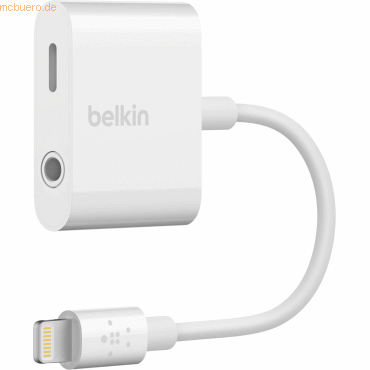 Belkin Belkin RockStar 3,5mm Audio + Lightning Adapter, Weiß von Belkin